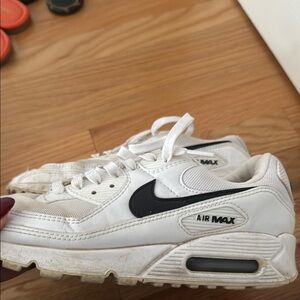 Nike Air Max White and Black Sneakers